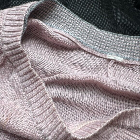 Lululemon Hello Aloe Pullover Sweater Silk Crew Tunic Knit Lightweight Rose Top - Picture 7 of 16